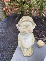 Tuinkabouter met paddenstoel - 68cm beton, Ophalen, Gebruikt, Beton, Tuinkabouter