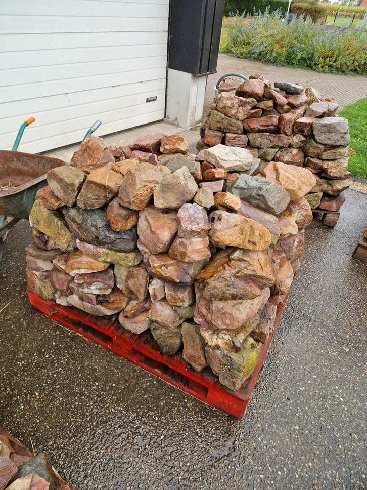 Vijverstenen / Oeverkeien / Stapelstenen, Tuin en Terras, Grind, Keien en Split, Gebruikt, Kei, Multi, Ophalen