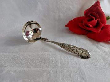 Douwe Egberts | verzilverd 90 Biedermeier roomlepel beschikbaar voor biedingen