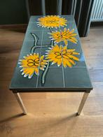 Vintage Tegel Salontafel Chroom, Huis en Inrichting, Minder dan 50 cm, Gebruikt, 50 tot 100 cm, Ophalen of Verzenden
