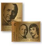 Johan Cruijff 75 jaar geleden geboren, Postzegels en Munten, Goud, Ophalen of Verzenden