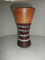 West Germany vaas bruin met wit en rood, Ophalen of Verzenden