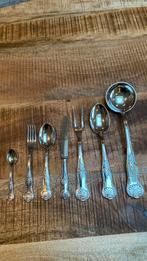 Antiek verzilverd bestek., Antiek en Kunst, Ophalen of Verzenden