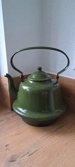 Groene emaille waterketel, Antiek en Kunst, Antiek | Emaille, Ophalen