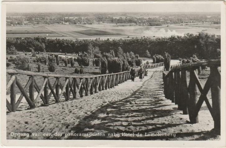 LEMELERBERG Opgang Panoramapunt 1951, Verzamelen, Ansichtkaarten | Nederland, Gelopen, Overijssel, 1940 tot 1960, Verzenden