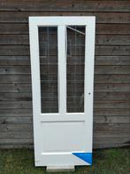 Nieuwe binnendeur lundia met glas in lood 82x201, Binnendeur, Nieuw, Ophalen of Verzenden, 200 tot 215 cm