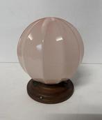 Roze strak gelijnde extra GROTE vintage Art Deco plafondlamp, Antiek en Kunst, Antiek | Lampen, Ophalen of Verzenden