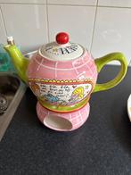 Theepot en thee licht houder, Huis en Inrichting, Keuken | Servies, Gebruikt, Overige typen, Ophalen of Verzenden, Glas