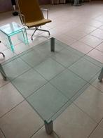 Glazen salontafel design van Lourens Fisher, Ophalen, Vierkant, Zo goed als nieuw, Glas