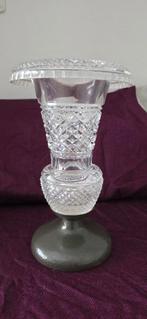 BMF Tudric kristallen vaas met tinnen voet – vin, Antiek en Kunst, Ophalen of Verzenden