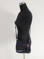 Tas18 - Donkerblauwe leren Borse in Pelle tas 26b x 21h (1), Sieraden, Tassen en Uiterlijk, Tassen | Damestassen, Ophalen of Verzenden