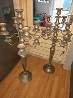 zware messing kandelaars UNIEK, Huis en Inrichting, Woonaccessoires | Kandelaars en Kaarsen, Ophalen, Metaal, Kandelaar, 75 cm of meer