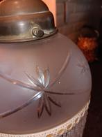 brocante tafellamp met kralen, Ophalen, Gebruikt, Glas, Brocante bohemian ibiza style