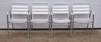7 x Aluminium terrasstoelen terras cafe bistro stoelen, Ophalen of Verzenden, Zo goed als nieuw, Zwart, Vijf, Zes of meer stoelen