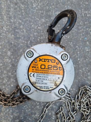 Kito Lier 0.25t - Kettingtakel beschikbaar voor biedingen