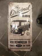 metaal bord vw volkswagen t1 bus the original ride GROOT, Nieuw, Ophalen of Verzenden