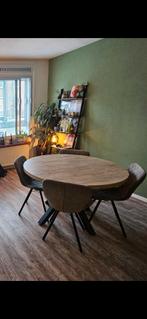 4 moderne stoelen te koop (grijs), Huis en Inrichting, Stoelen, Ophalen, Gebruikt, Vier, Stof