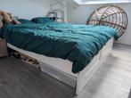 Ikea Brimnes bed met matras 140x200cm, Huis en Inrichting, Ophalen, Gebruikt, Wit, Tweepersoons