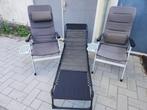 camping balkon set 2 stoel en ligbed, Caravans en Kamperen, Ophalen of Verzenden, Gebruikt, Campingstoel
