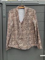 Tijgerblouse dames Maat 38 Lange Mouw, Maat 38/40 (M), Made in Italy, Beige, Ophalen of Verzenden