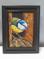 OPRUIMING schilderij jonge pimpelmees - eigen werk - vogel, Ophalen of Verzenden
