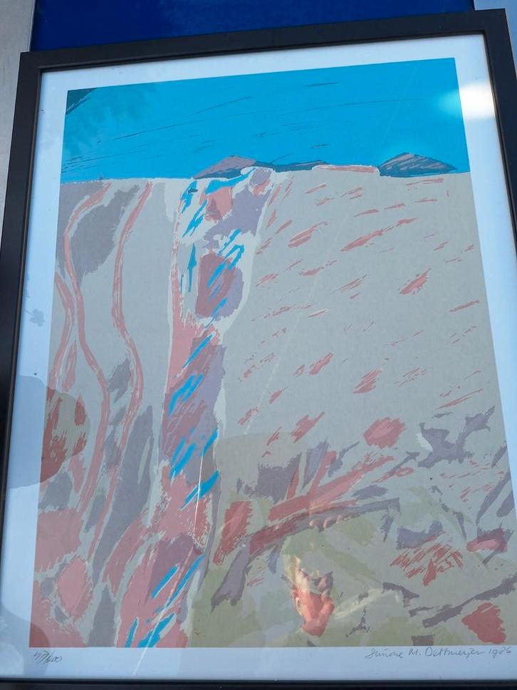 Zeefdruk Simone M Dettmeijer.DALEN,DRENTHE, Antiek en Kunst, Kunst | Litho's en Zeefdrukken, Ophalen of Verzenden