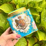 Engels blikje turquoise Royal Collection Buckingham Palace, Verzamelen, Blikken, Ophalen of Verzenden, Gebruikt, Thee, Overige merken