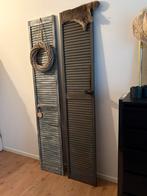 2 decoratieve houten luiken – landelijke stijl (198x38 cm), Ophalen of Verzenden, Zo goed als nieuw