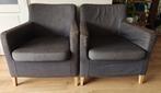 Twee gebruikte Karlstad fauteuils van Ikea, Huis en Inrichting, Ophalen, Hout, Gebruikt, 75 tot 100 cm