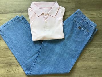 MEYER!Lúxe Jeans 48& Roze Polo.Stijlvol.Sámen: beschikbaar voor biedingen