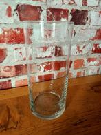 Cilinder vaas van helder glas., Huis en Inrichting, Woonaccessoires | Vazen, Glas, Ophalen of Verzenden, Zo goed als nieuw