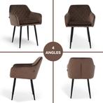 Lina® Noble - Velvet Eetkamerstoel - Bruin, Metaal, Mevsim Store, Bruin, Nieuw