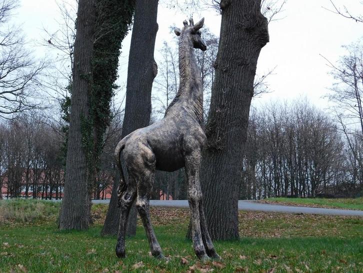 Eenmalig: Giraffe XL - 180 cm - Polystone, Antiek en Kunst, Kunst | Designobjecten, Ophalen of Verzenden