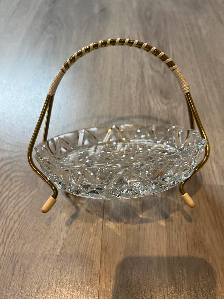 Vintage Bonbonschaaltje met Handvat - Retro Design, Huis en Inrichting, Woonaccessoires | Schalen en Manden, Gebruikt, Schaal