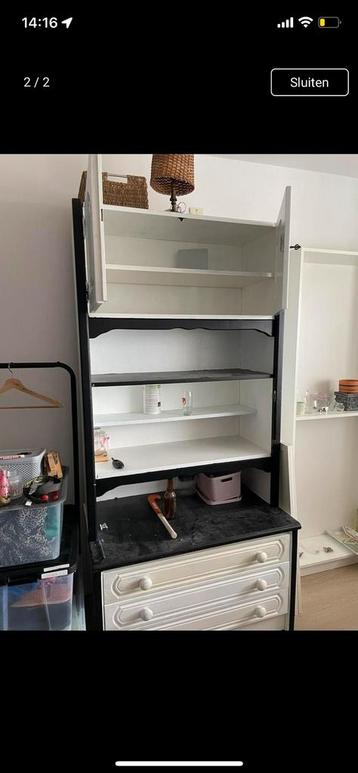 Massief eikenhouten wandkast