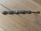 Verzilverde Armband met Indische Symbolen - Verstelbaar, Verzenden, Geen, Nieuw, Zilver