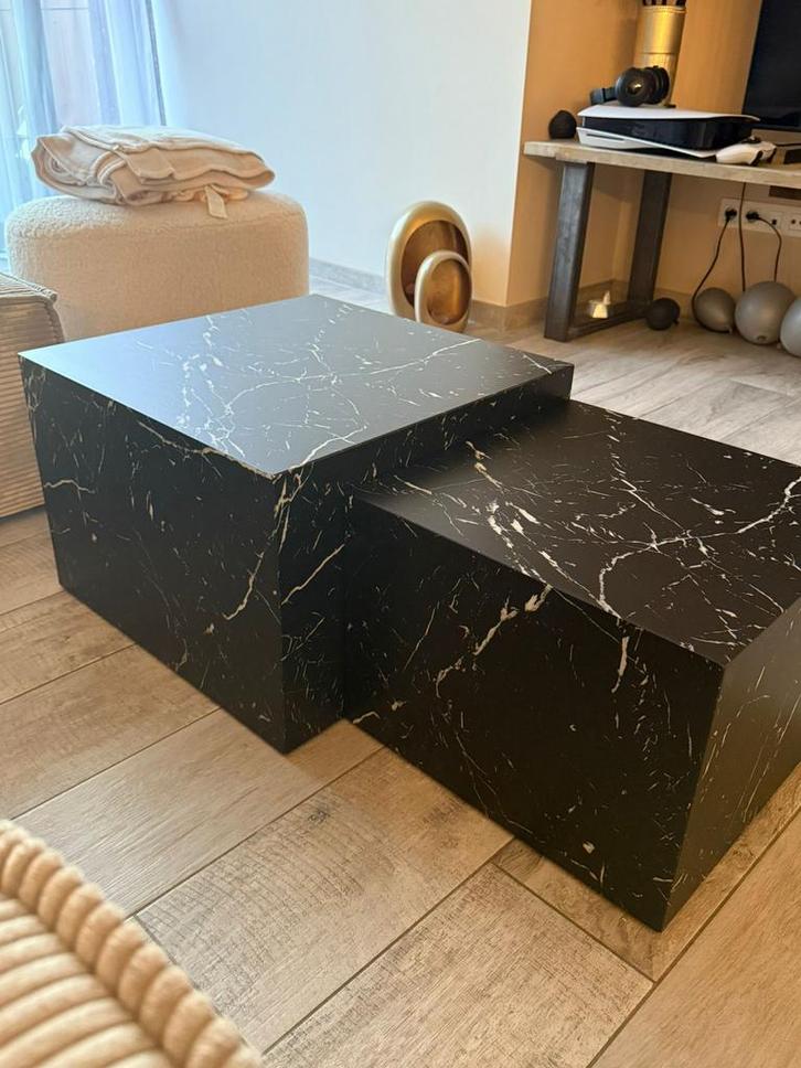 Bijzettafels, Huis en Inrichting, Tafels | Salontafels, Zo goed als nieuw, Minder dan 50 cm, 50 tot 100 cm, Rond, Ophalen