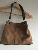 Beige suède handtas, Ophalen of Verzenden, Gebruikt, Beige, Handtas