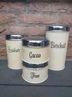 Brabantia blikken Thee Suiker Cacao Beschuit retro vintage, Verzamelen, Blikken, Ophalen of Verzenden, Gebruikt