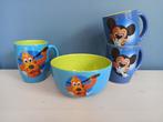4 delen Disneyland Paris - Esso; 1 kom en 3 mokken, Huis en Inrichting, Keuken | Servies, Ophalen of Verzenden, Overige stijlen