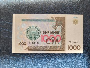 Oezbekistan 1000 Sum - 2001 unc beschikbaar voor biedingen