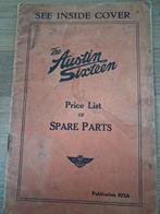 AUSTIN SIXTEEN Price list of Spare parts., Motoren, Ophalen of Verzenden, Overige merken