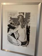 Ariën Winkel Gouache gesigneerd Winkel  25 03 2003’ in lijst, Ophalen