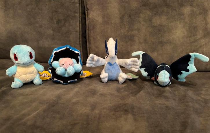 Pokemon Center Fit Knuffels Squirtle Clamperl Lugia Lumineon, Kinderen en Baby's, Speelgoed | Knuffels en Pluche, Nieuw, Overige typen