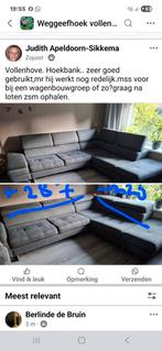 hoekbank gratis, Huis en Inrichting, Banken | Bankstellen, Ophalen of Verzenden, Gebruikt, Vierpersoons of meer