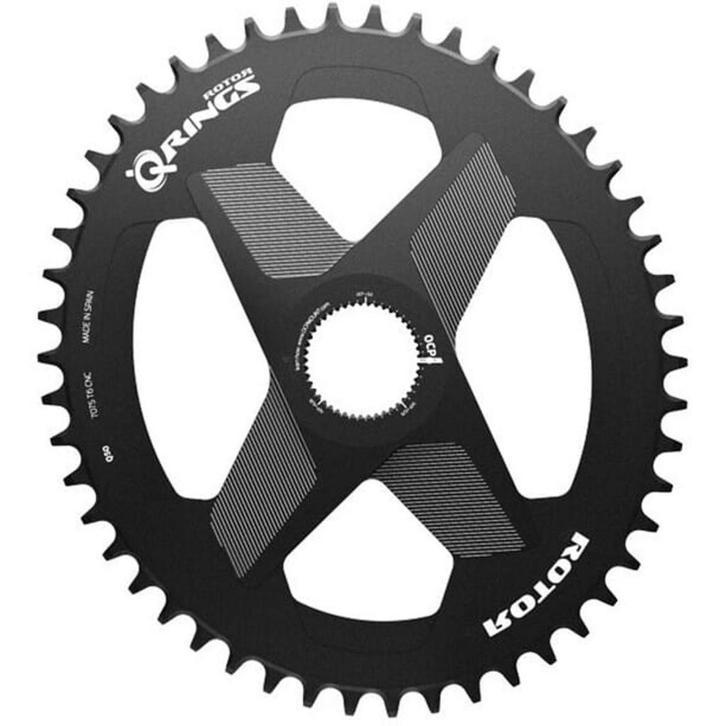 Rotor Q-Ring Kettingblad ovaal 54T 1x DM aluminium, zwart, Fietsen en Brommers, Fietsonderdelen, Nieuw, Overige typen, Ophalen of Verzenden
