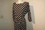 Ladress polkadot stretch travel stof jurk strik band XS/S, Overige kleuren, Verzenden, Zo goed als nieuw, Knielengte
