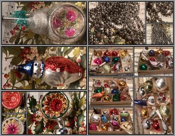 Verkoop oude kerstbal, piek, deukbal, slinger, figuren, kerk beschikbaar voor biedingen