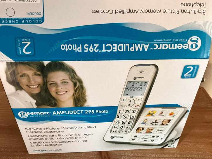 Geemarc Amplidect 295 Photo Seniorentelefoon, Telecommunicatie, Vaste telefoons | Handsets en Draadloos, Nieuw, 1 handset, Ophalen of Verzenden