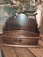 Leuke houten oude brocante postvak met lade, Huis en Inrichting, Woonaccessoires | Krantenbakken en Lectuurbakken, Gebruikt, .